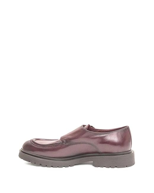 STURLINI FIRENZE Brown Double-Buckle Leather Shoes for men
