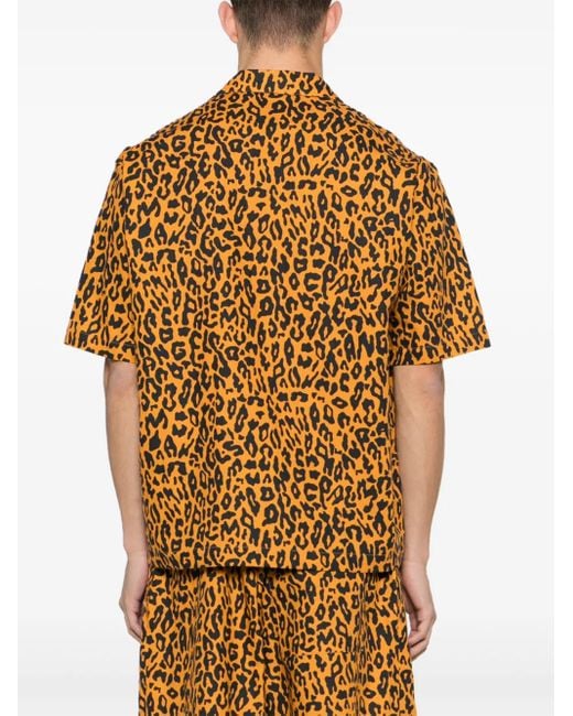 Palm Angels Brown 'Cheetah' Shirt for men