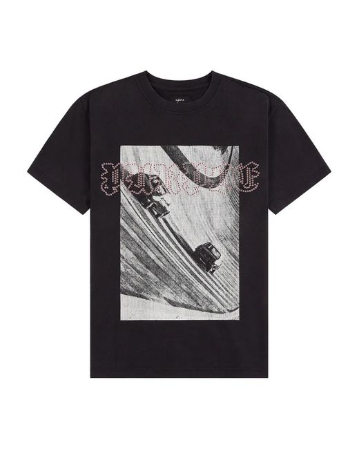 Purple Brand Black Convoy Graphic T-Shirt for men