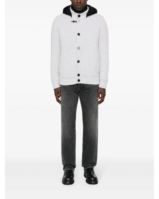 Fay White Double Front Layered Jacket for men