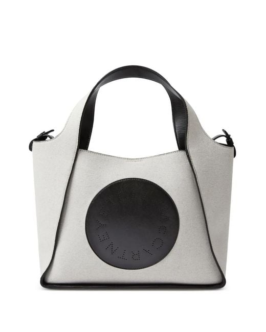 Stella McCartney Black Logo Canvas Tote Bag