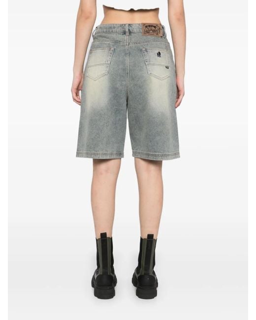 Logo-embroidered shorts Aape By A Bathing Ape de color Blue