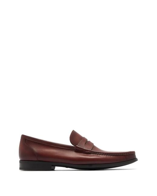 Magnanni Shoes Brown Leather Penny Loafers for men