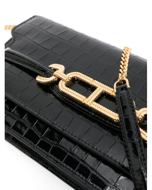 Petit sac porté épaule Whitney à effet peau de crocodile Tom Ford en coloris Black