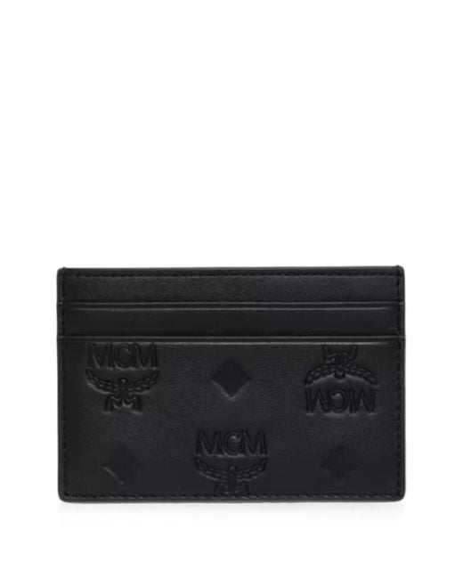 MCM Black Visetos Embossed Cardholder
