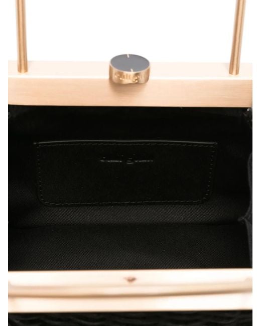 Cult Gaia Black Mini Estelle Top-Handle Bag