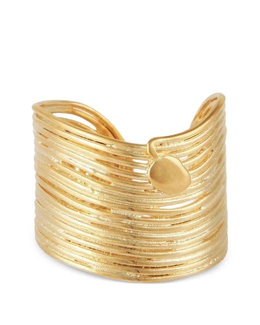 Gas Bijoux Metallic Maasai-Inspired Wave Ring