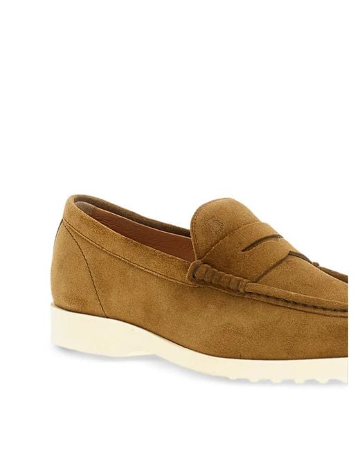 Tod's Brown Penny-Slot Loafers for men