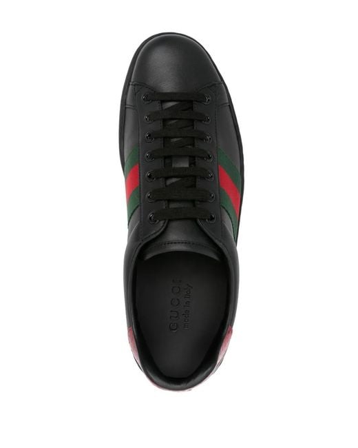 Gucci Black Ace Leather Sneaker for men