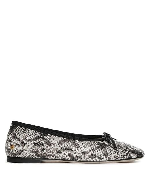 Anine Bing Gray Jamie Bow Flats