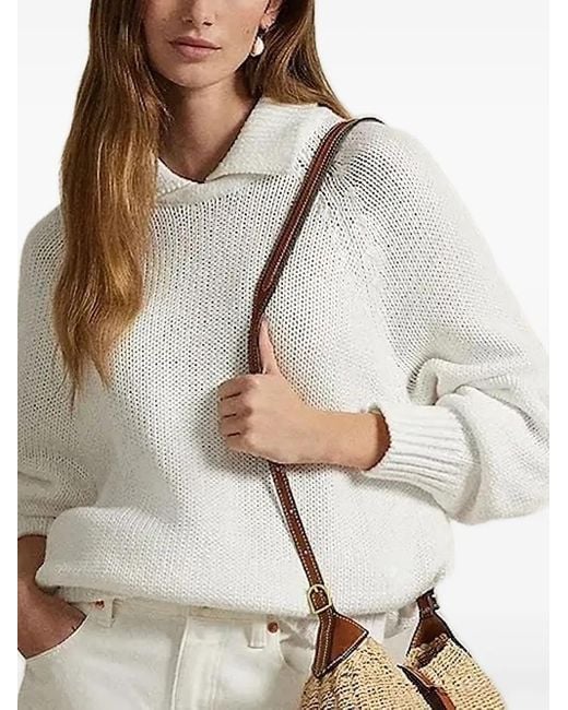 Polo Ralph Lauren ラグランスリーブ コットンセーター Natural
