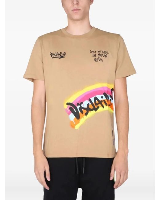 メンズ DISCLAIMER グラフィック Tシャツ Black