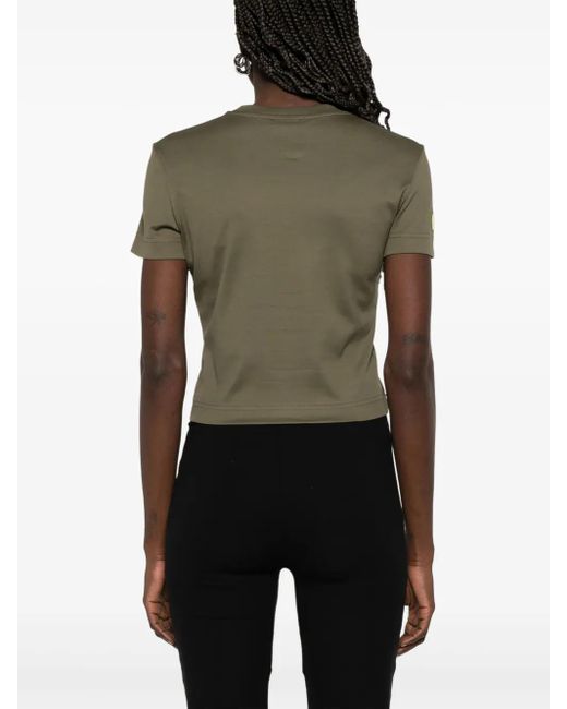 Mugler Green Logo-Appliqué T-Shirt
