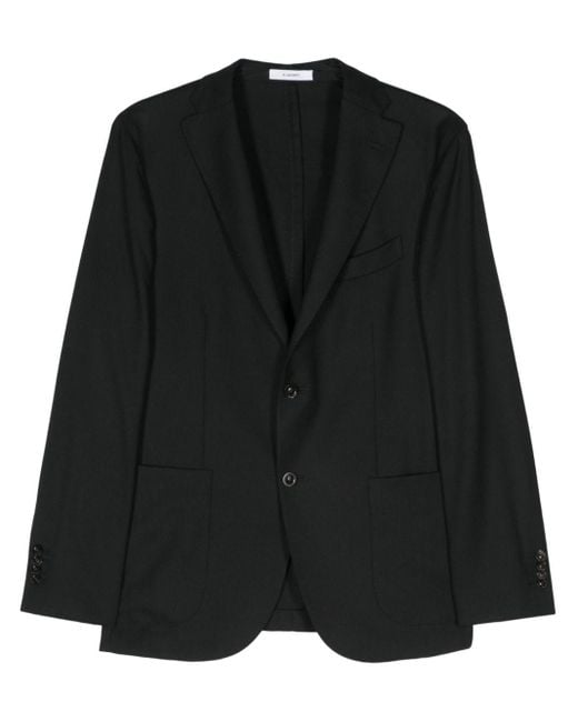 Boglioli Black K-jacket Single-breasted Blazer for men