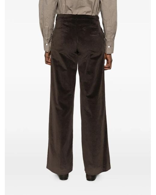 19.61 MILANO White Velvet Wide-Leg Trousers