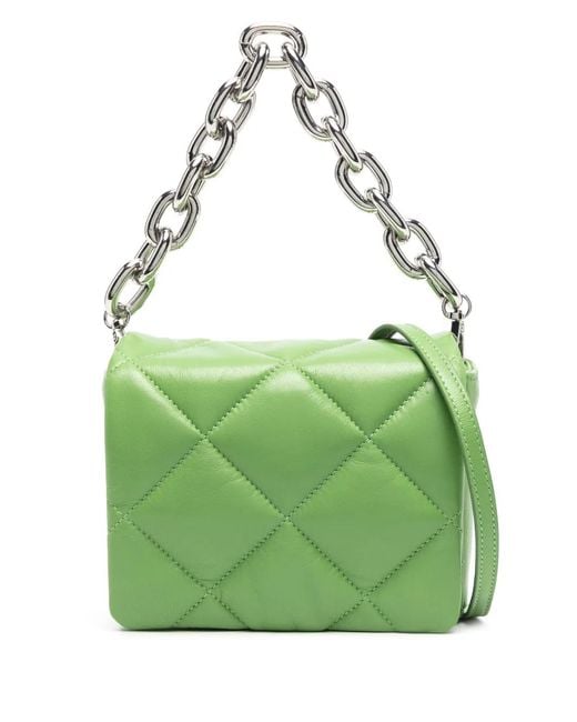 Stand Studio Green Hestia Quilted Shoulder Bag
