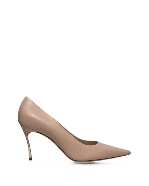 Casadei Pink Blade Pointed-Toe Stiletto Pumps