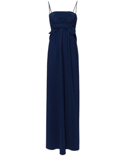 La Petite Robe Di Chiara Boni Blue Alga Bow-detail Gown