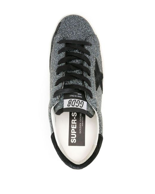 Golden Goose Deluxe Brand Gray Superstar Sneakers mit Kristallen