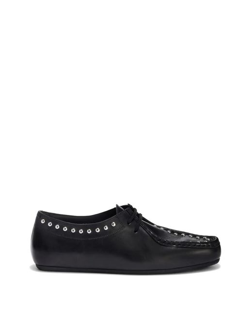 Jil Sander White Hood Stud-Embellished Loafers