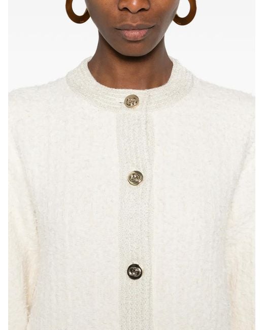 Gucci White Geknöpfte Jacke Mit Aufgesetzten Taschen