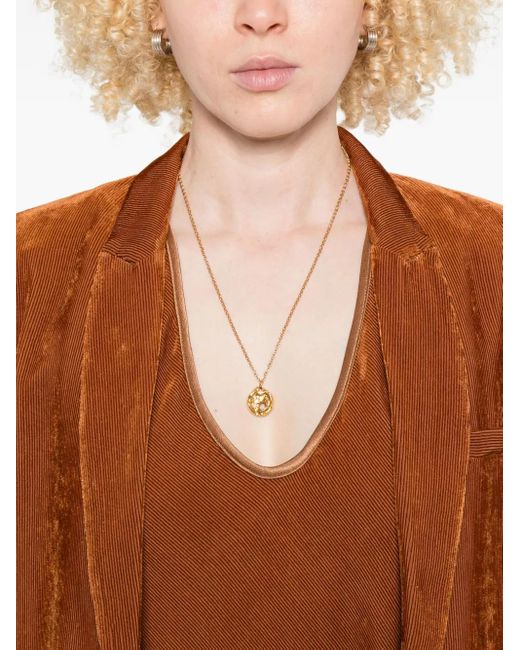 Top Con Scollo Ampio E Tessuto A Contrasto di Forte Forte in Brown