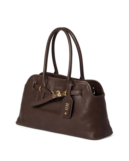 Miu Miu Brown Aventure Shoulder Bag