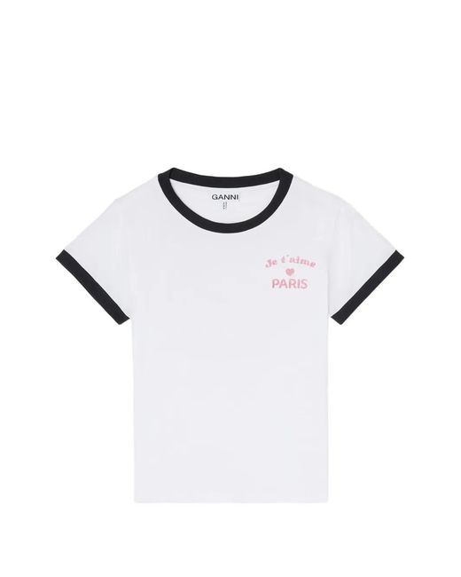 Ganni White T-Shirt Club