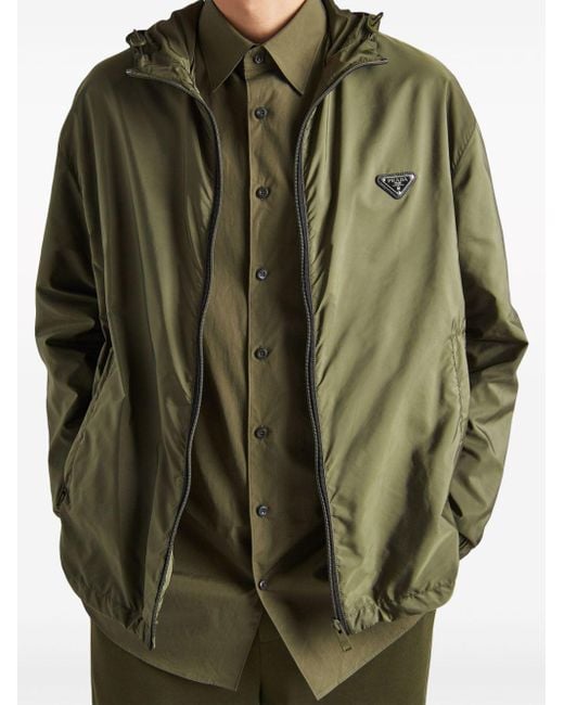 Prada Green Re-nylon Hooded Jacket for men