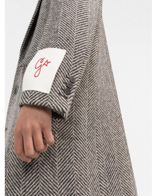 Golden Goose Deluxe Brand Gray Grey Single-breasted Coat for men