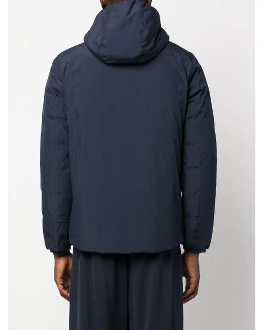 K-Way Blue Reversible Logo-Appliqué Down Jacket for men
