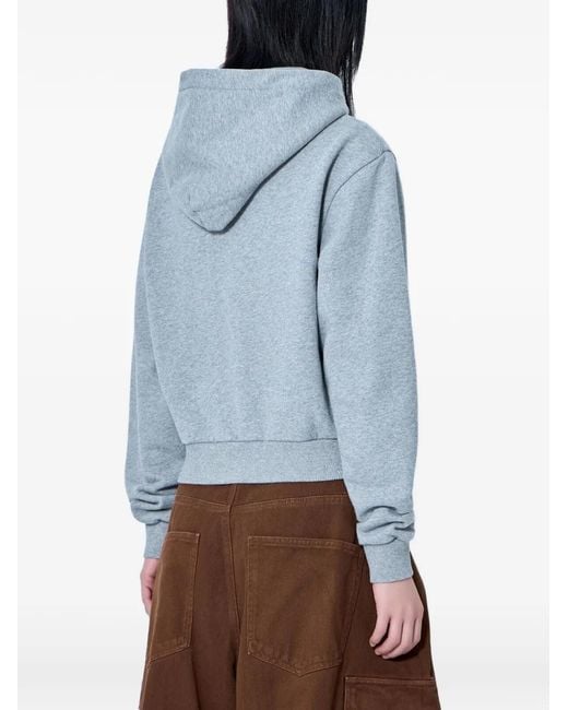 Abra Blue Button-Front Hoodie