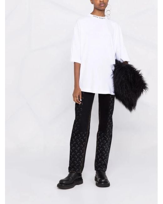 Palm Angels T-Shirt Met Hoge Hals in het White