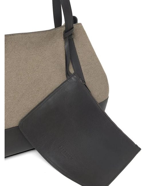 Peserico Gray Two-Tone Maxi Tote Bag
