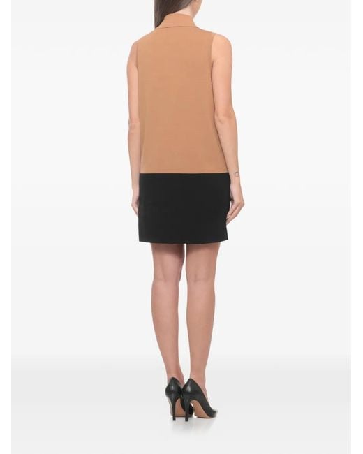Elisabetta Franchi White Button-Up Sleeveless Dress