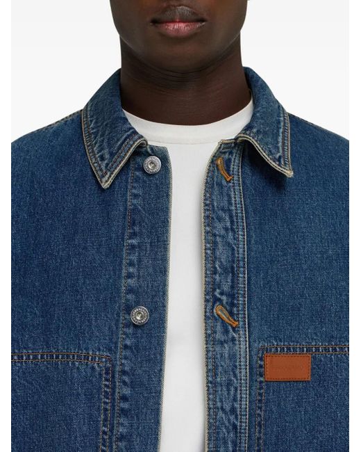 Camisa Estilo Worker Ferragamo de hombre de color Blue