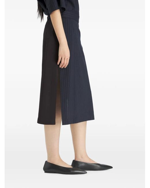 Barena Blue Lizzy Patchwork Wrap Midi Skirt