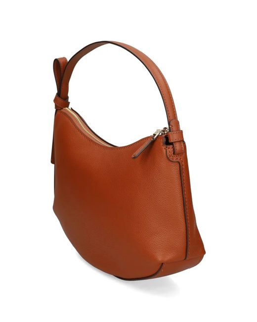 Kate Spade Brown Loop Zip Leather Shoulder Bag