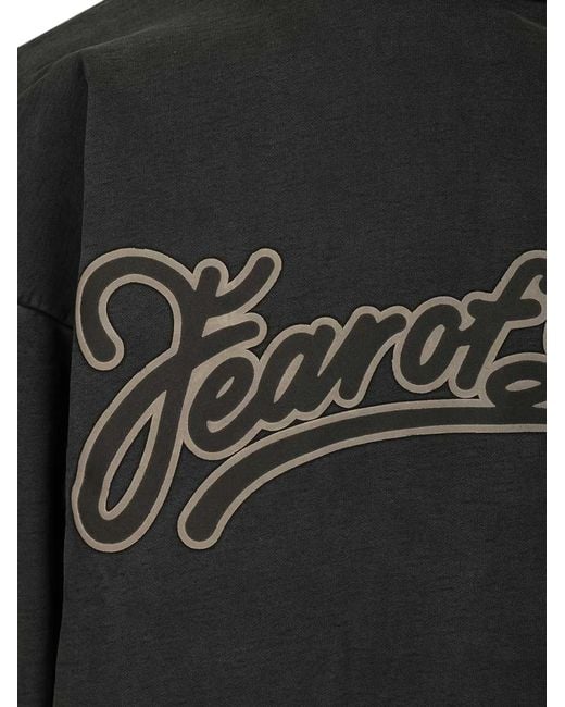 Fear Of God Black Logo-Print Hoodie for men