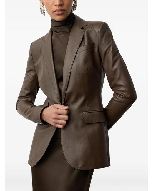 Ralph Lauren Brown Parker Leather Jacket