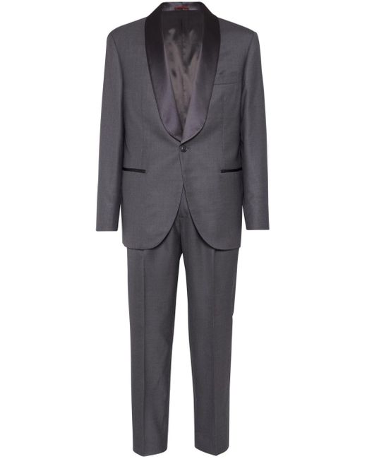 Brunello Cucinelli Gray Single-breasted Wool Suit for men