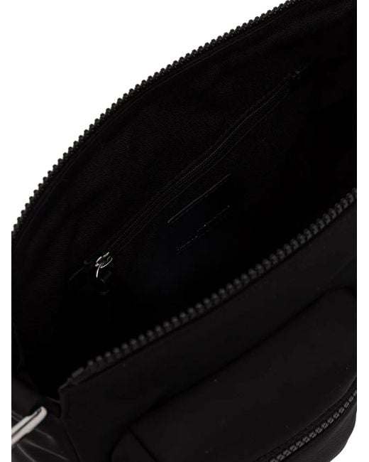 Karl Lagerfeld Black Logo-Print Cross Body Bag