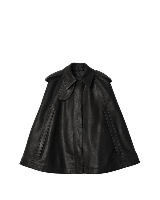 Burberry Leren Cape in het Black