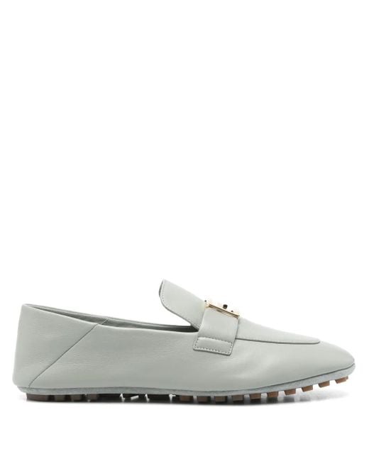Fendi Baguette Loafers Gray