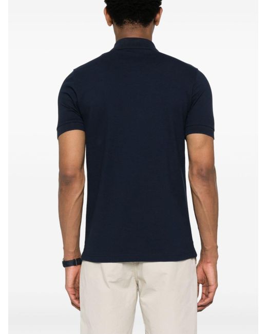 Fay Blue Embroidered-logo Polo Shirt for men