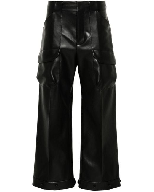 Pantalones rectos con bolsillos tipo cargo Ermanno Scervino de color Black
