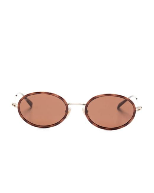 Gucci Pink Oval-Frame Sunglasses
