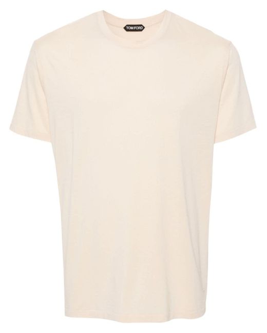 T-shirt girocollo di Tom Ford in Natural da Uomo