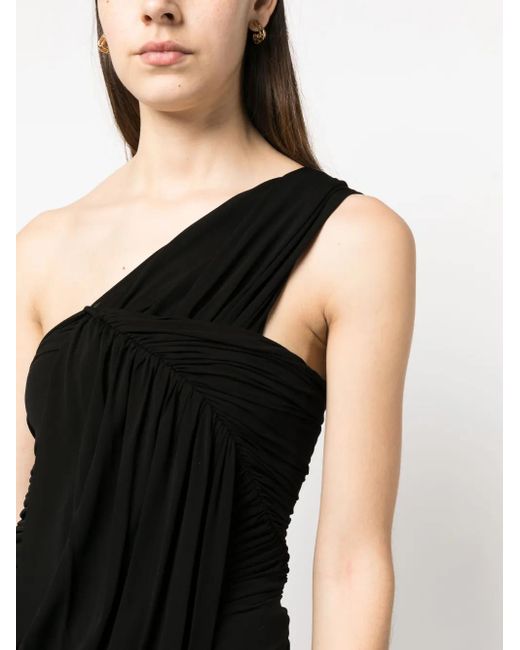 Rick Owens Black Edfu One Shoulder Blouse