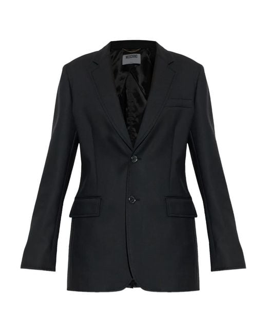 Moschino Black Single-Breasted Blazer